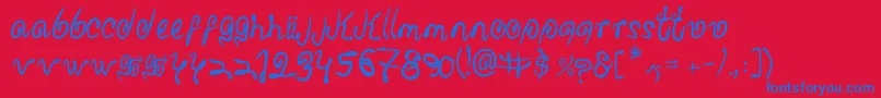 SharkAttack Font – Blue Fonts on Red Background