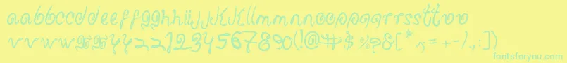 SharkAttack Font – Green Fonts on Yellow Background