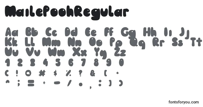 Шрифт MailePoohRegular (39194) – алфавит, цифры, специальные символы