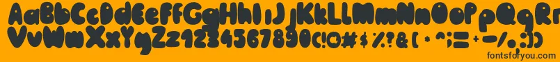 MailePoohRegular Font – Black Fonts on Orange Background