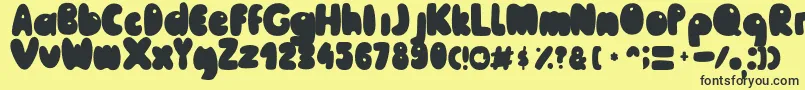 MailePoohRegular Font – Black Fonts on Yellow Background