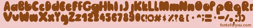 MailePoohRegular Font – Brown Fonts on Pink Background