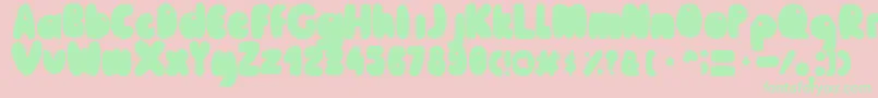 MailePoohRegular Font – Green Fonts on Pink Background