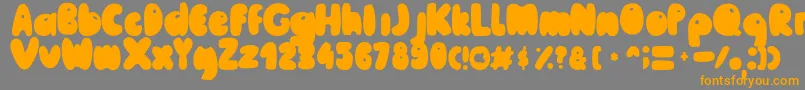 MailePoohRegular Font – Orange Fonts on Gray Background