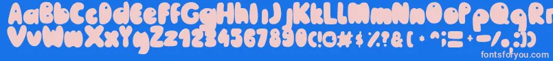 MailePoohRegular Font – Pink Fonts on Blue Background