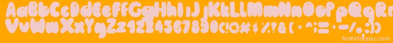 MailePoohRegular Font – Pink Fonts on Orange Background