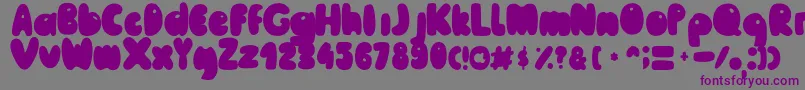 MailePoohRegular Font – Purple Fonts on Gray Background