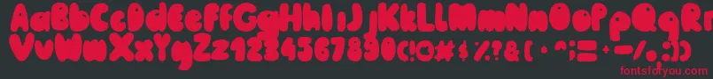 MailePoohRegular Font – Red Fonts on Black Background