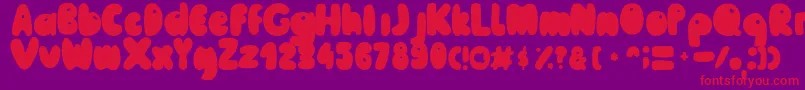 MailePoohRegular Font – Red Fonts on Purple Background