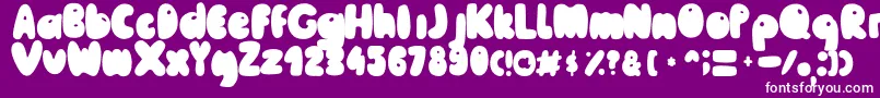 MailePoohRegular Font – White Fonts on Purple Background