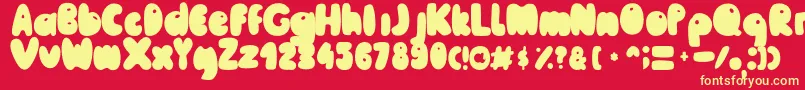 MailePoohRegular Font – Yellow Fonts on Red Background