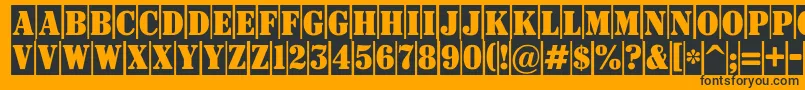ASignboardtitulnrcm Font – Black Fonts on Orange Background