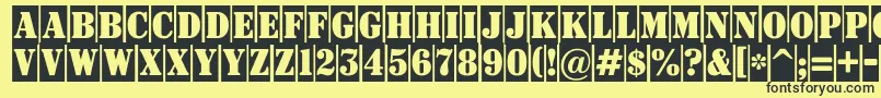 ASignboardtitulnrcm Font – Black Fonts on Yellow Background