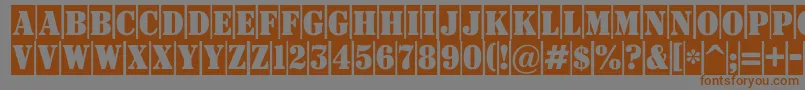 ASignboardtitulnrcm Font – Brown Fonts on Gray Background