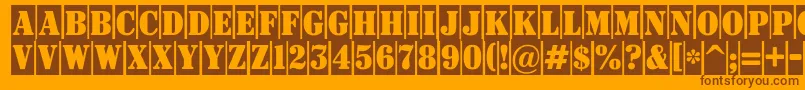 ASignboardtitulnrcm Font – Brown Fonts on Orange Background