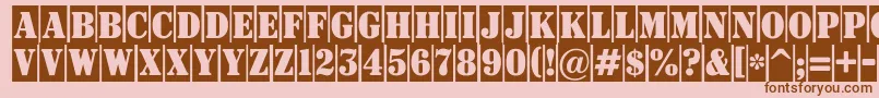 ASignboardtitulnrcm Font – Brown Fonts on Pink Background