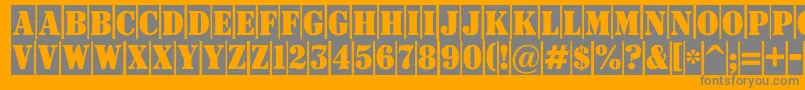 ASignboardtitulnrcm Font – Gray Fonts on Orange Background