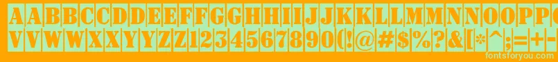 ASignboardtitulnrcm Font – Green Fonts on Orange Background