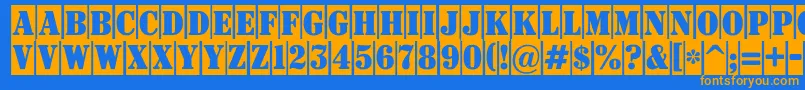 ASignboardtitulnrcm Font – Orange Fonts on Blue Background