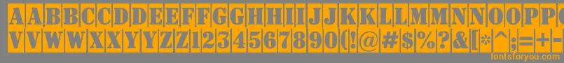 ASignboardtitulnrcm Font – Orange Fonts on Gray Background