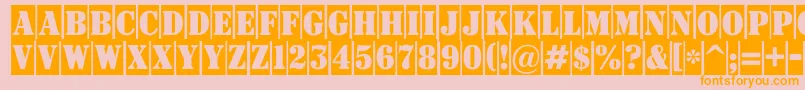 ASignboardtitulnrcm Font – Orange Fonts on Pink Background