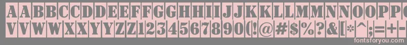 ASignboardtitulnrcm Font – Pink Fonts on Gray Background