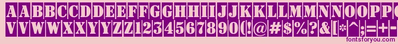 ASignboardtitulnrcm Font – Purple Fonts on Pink Background