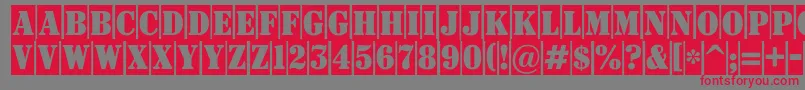 ASignboardtitulnrcm Font – Red Fonts on Gray Background