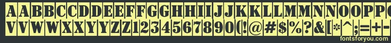 ASignboardtitulnrcm Font – Yellow Fonts on Black Background