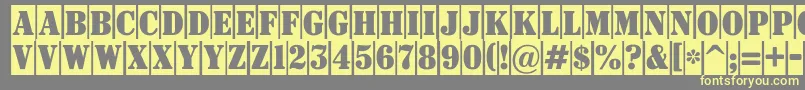 ASignboardtitulnrcm Font – Yellow Fonts on Gray Background