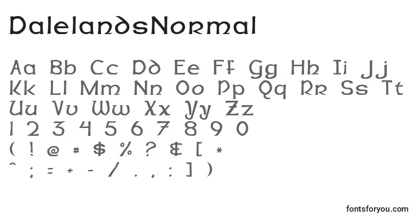 DalelandsNormalフォント–アルファベット、数字、特殊文字