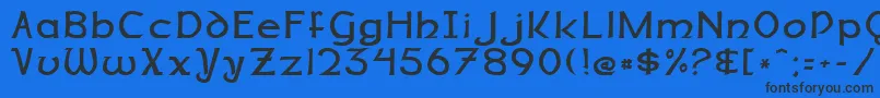 DalelandsNormal Font – Black Fonts on Blue Background