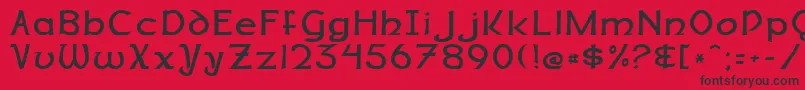 DalelandsNormal Font – Black Fonts on Red Background