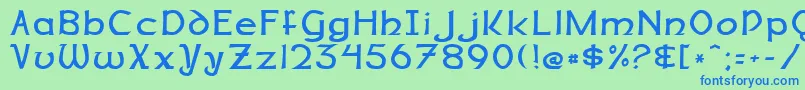 フォントDalelandsNormal – 青い文字は緑の背景です。