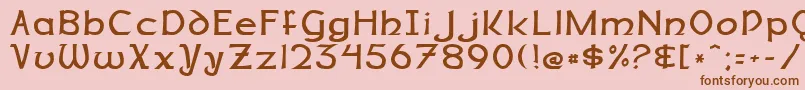 DalelandsNormal Font – Brown Fonts on Pink Background