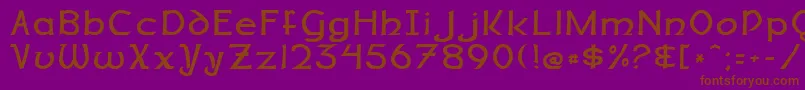 DalelandsNormal Font – Brown Fonts on Purple Background