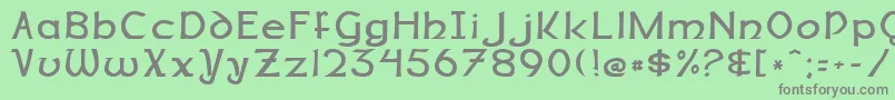 フォントDalelandsNormal – 緑の背景に灰色の文字