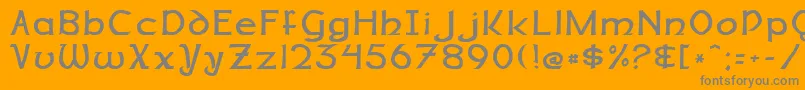 DalelandsNormal-Schriftart – Graue Schriften auf orangefarbenem Hintergrund