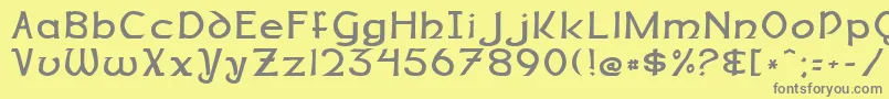 フォントDalelandsNormal – 黄色の背景に灰色の文字