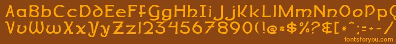 DalelandsNormal Font – Orange Fonts on Brown Background