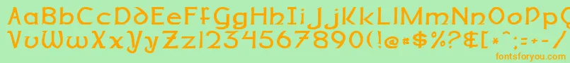 DalelandsNormal Font – Orange Fonts on Green Background