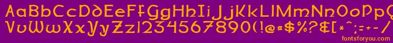 DalelandsNormal Font – Orange Fonts on Purple Background