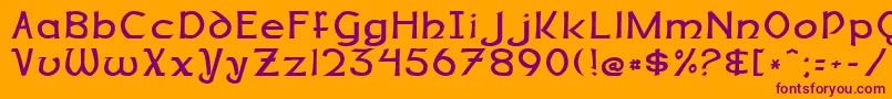 DalelandsNormal-Schriftart – Violette Schriften auf orangefarbenem Hintergrund