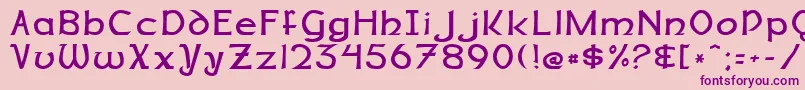 DalelandsNormal Font – Purple Fonts on Pink Background