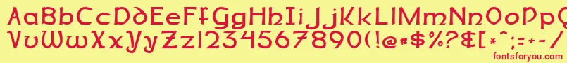 DalelandsNormal Font – Red Fonts on Yellow Background