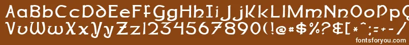 フォントDalelandsNormal – 茶色の背景に白い文字