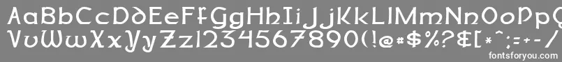 フォントDalelandsNormal – 灰色の背景に白い文字