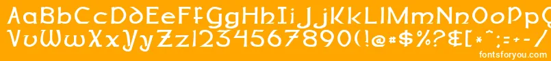 フォントDalelandsNormal – オレンジの背景に白い文字