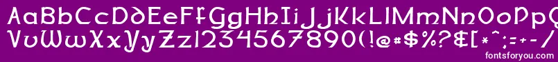 フォントDalelandsNormal – 紫の背景に白い文字