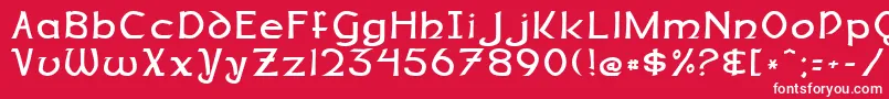 フォントDalelandsNormal – 赤い背景に白い文字